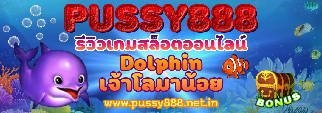PUSSY888 รีวิวเกมสล็อตออนไลน์ Dolphin เจ้าโลมาน้อย