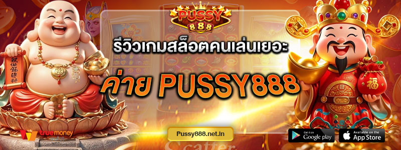 รีวิวเกมสล็อตคนเล่นเยอะ ค่าย Pussy888